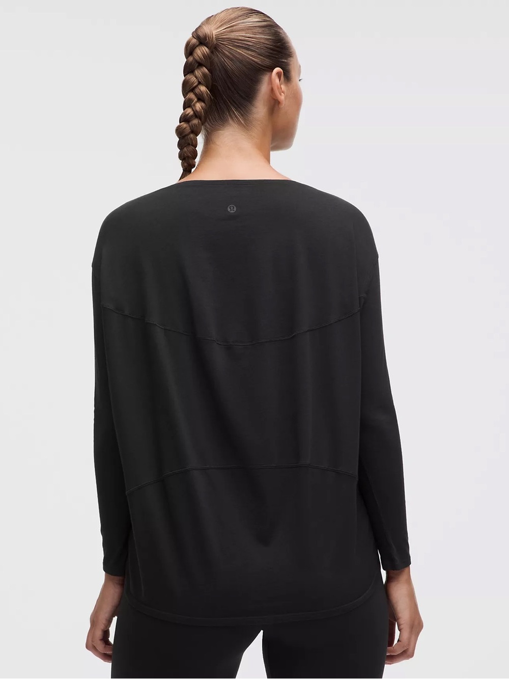lululemon Back In Action Black Long-Sleeve Top Size 8 - Picture 2 of 8